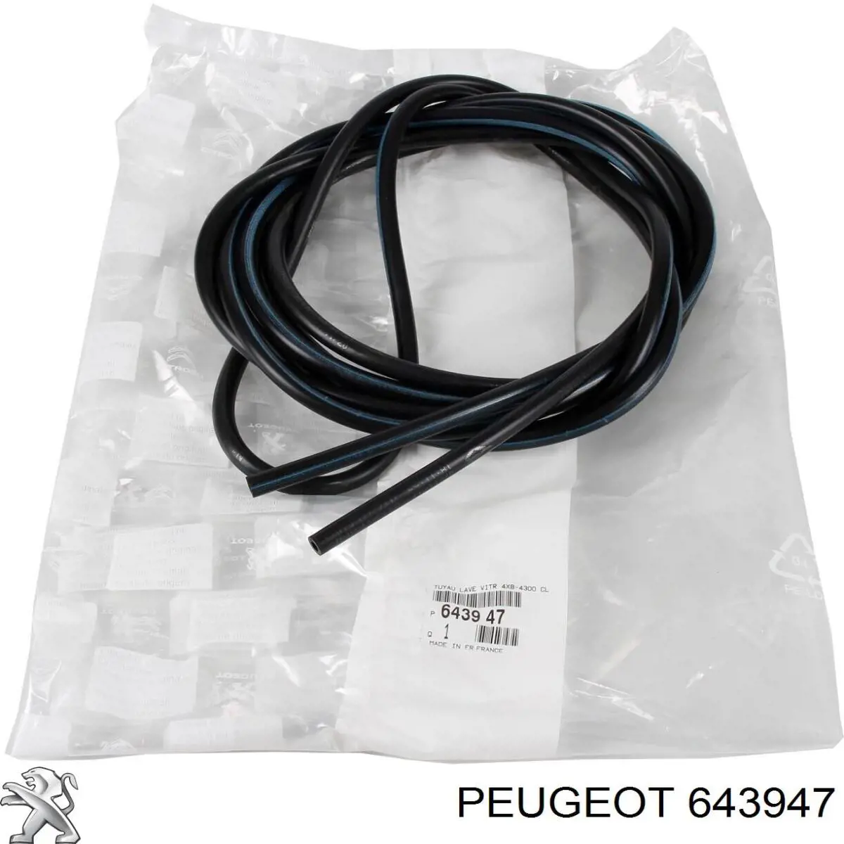 643947 Peugeot/Citroen Mangueira de fluido para lavador de pára-brisas