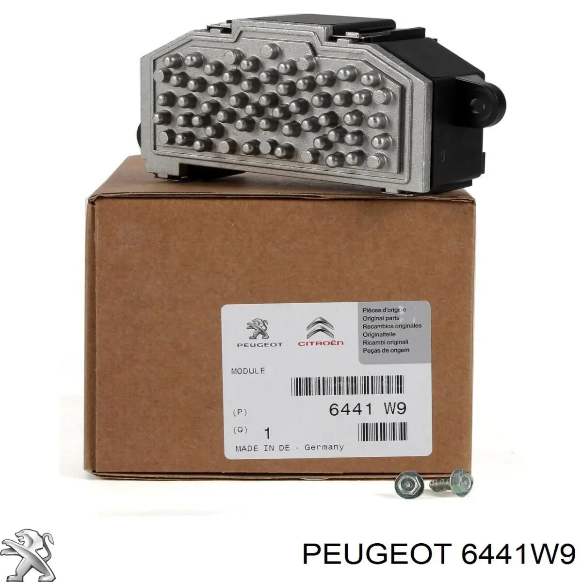 6441W9 Peugeot/Citroen Resistor (resistência) de ventilador de forno (de aquecedor de salão)