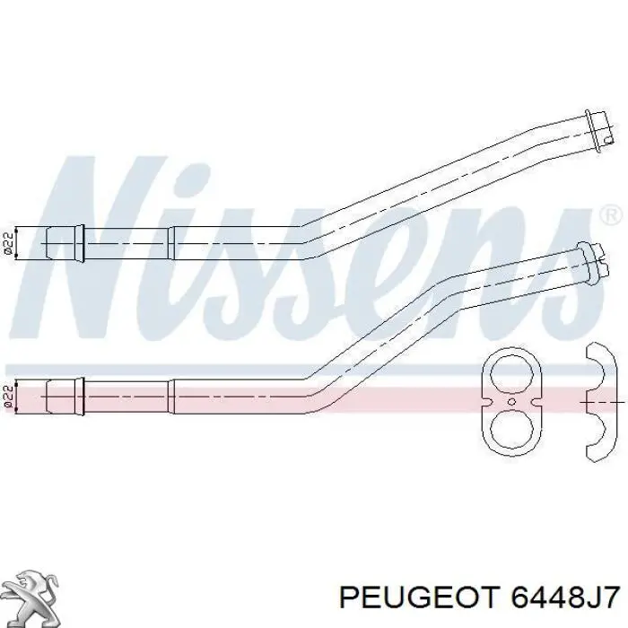 Mangueira do radiador de aquecedor (de forno), dupla Peugeot/Citroen 6448J7 preço, a partir de 81,31 USD