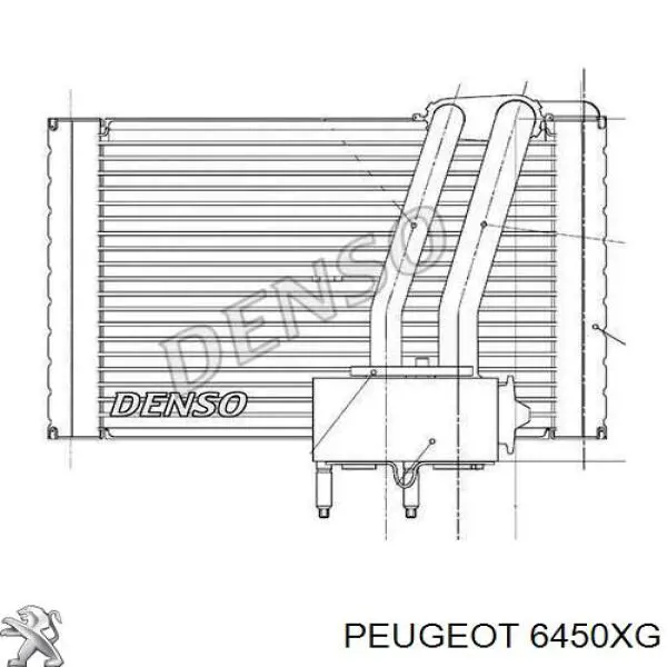 Vaporizador de aparelho de ar condicionado Peugeot/Citroen 6450XG preço, a partir de 130,26 USD