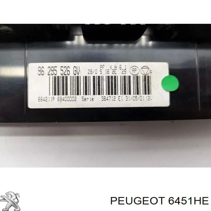 Unidade de controlo dos modos de aquecimento/condicionamento Peugeot 607  9D, 9U