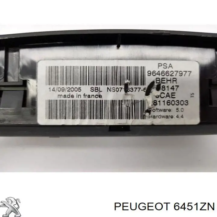 Unidade de controlo dos modos de aquecimento/condicionamento para Peugeot 307 SW 3H