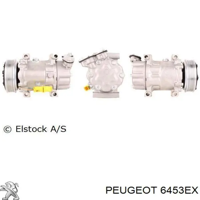 6453EX Peugeot/Citroen Polia do compressor de aparelho de ar condicionado