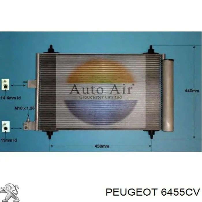 Compre 6455CV Peugeot/Citroen Radiador de aparelho de ar condicionado