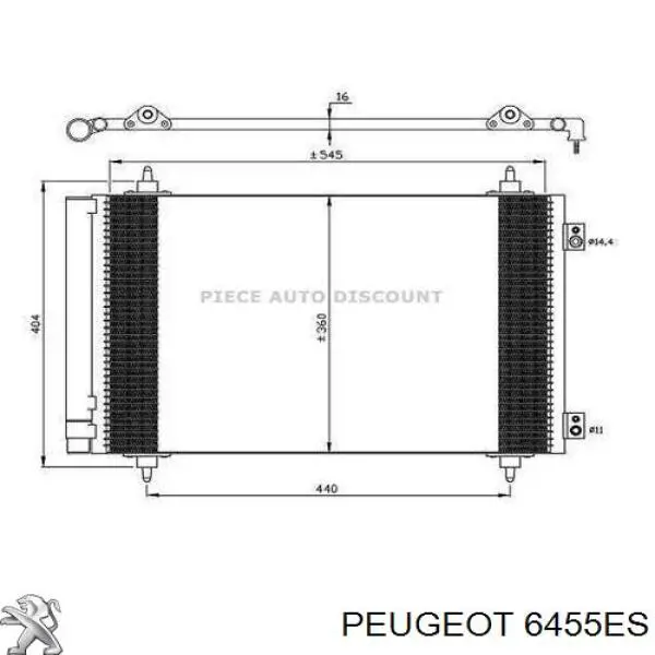 Compre 6455ES Peugeot/Citroen Radiador de aparelho de ar condicionado
