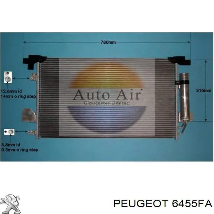 Compre 6455FA Peugeot/Citroen Radiador de aparelho de ar condicionado