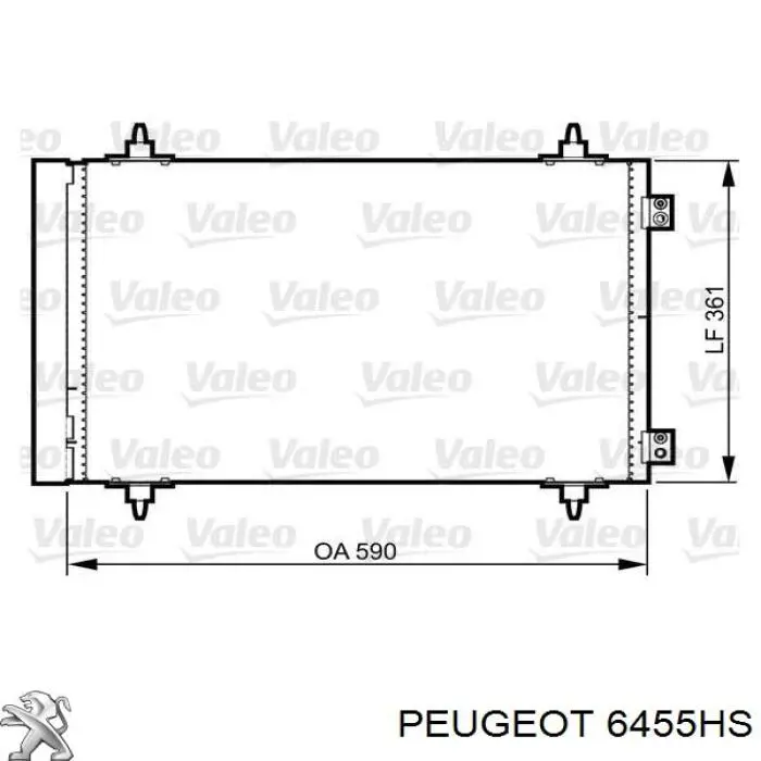 Radiador de aparelho de ar condicionado Peugeot/Citroen 6455HS preço, a partir de 95,40 USD