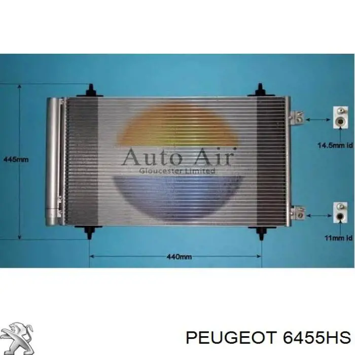 Compre 6455HS Peugeot/Citroen Radiador de aparelho de ar condicionado