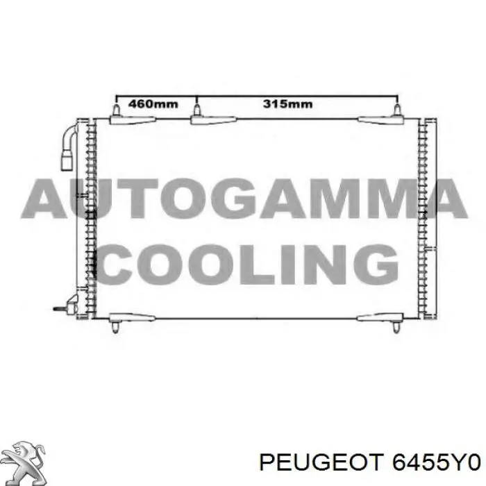 Radiador de aparelho de ar condicionado Peugeot/Citroen 6455Y0 preço, a partir de 66,63 USD