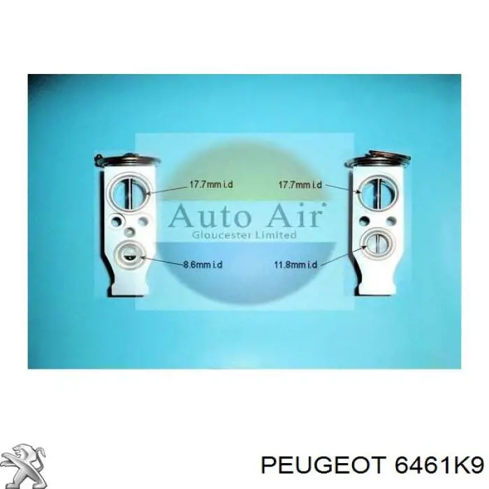 Compre 6461K9 Peugeot/Citroen Válvula TRV de aparelho de ar condicionado