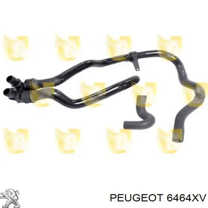 Compre 6464XV Peugeot/Citroen Mangueira do radiador de aquecedor (de forno), dupla