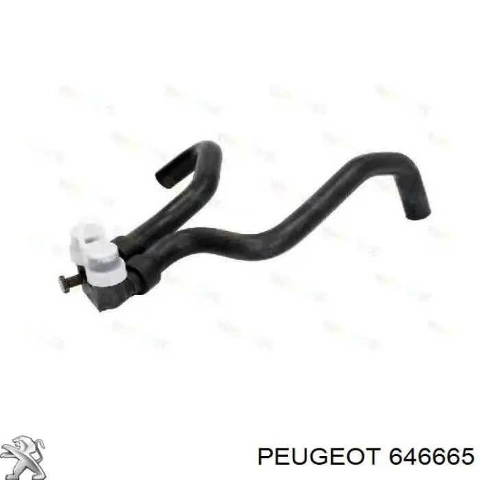 Compre 646665 Peugeot/Citroen Mangueira do radiador de aquecedor (de forno), dupla