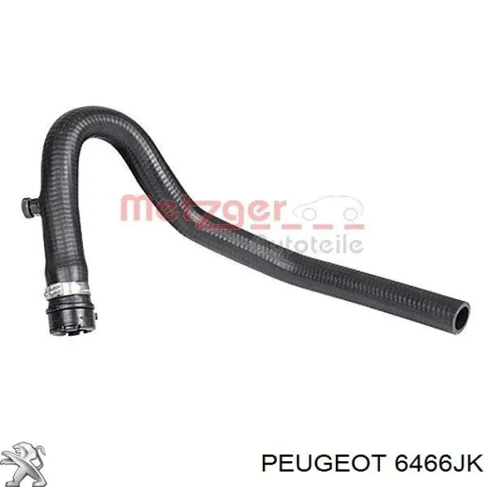 6466JK Peugeot/Citroen Mangueira do radiador de aquecedor (de forno), linha de combustível de retorno