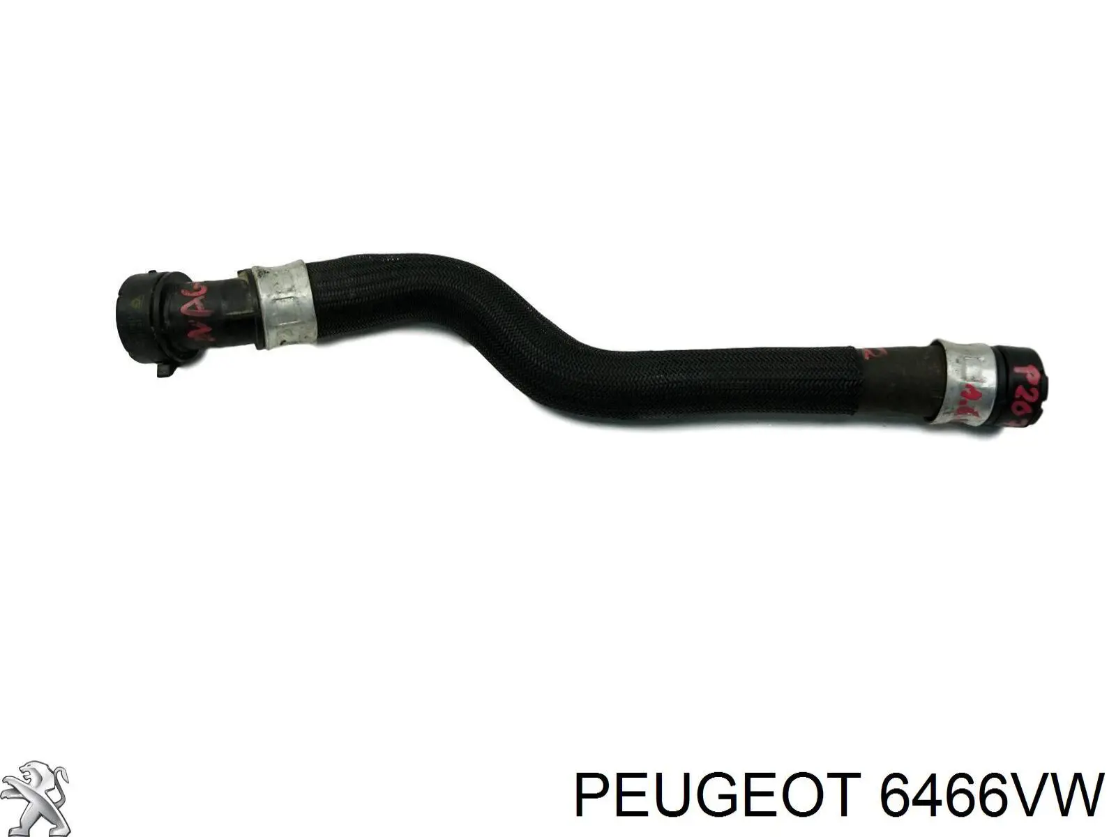 6466VW Peugeot/Citroen Mangueira (cano derivado) do radiador de esfriamento superior