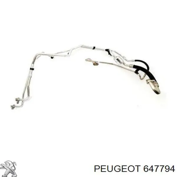 647794 Peugeot/Citroen Mangueira de aparelho de ar condicionado, desde o vaporizador até o compressor