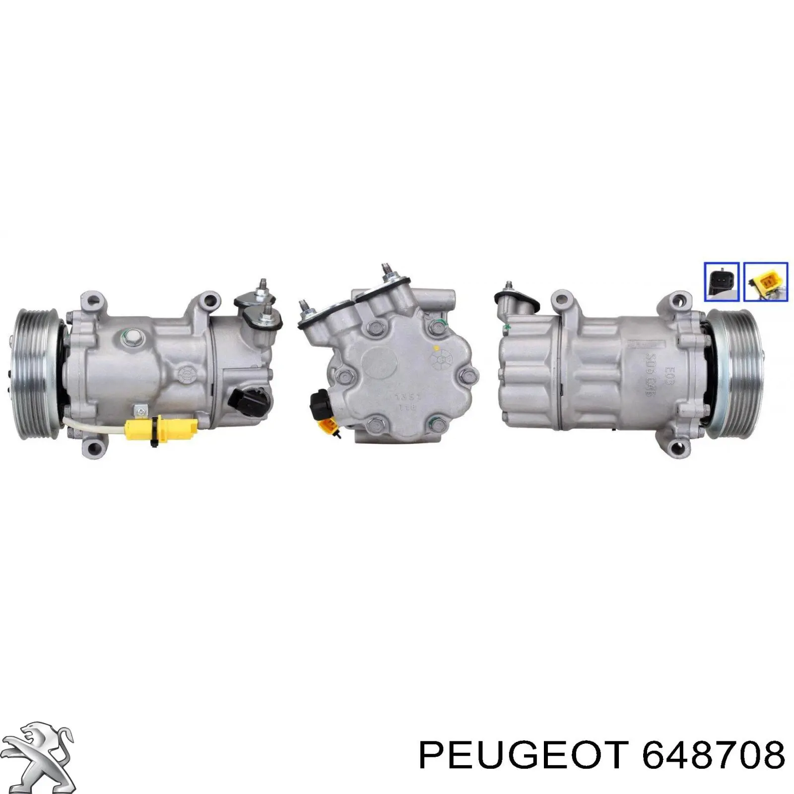 Compressor de aparelho de ar condicionado Peugeot/Citroen 648708 preço, a partir de 104,83 USD