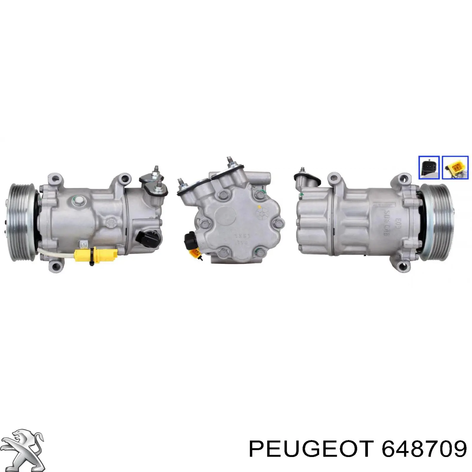 Compressor de aparelho de ar condicionado Peugeot/Citroen 648709 preço, a partir de 261,26 USD