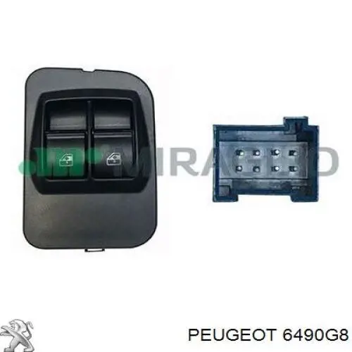 Unidade de botões dianteira esquerda de controlo de elevador de vidro Peugeot/Citroen 6490G8 preço, a partir de 30,75 USD