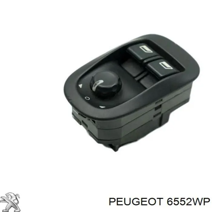 6552WP Peugeot/Citroen Unidade de botões dianteira esquerda de controlo de elevador de vidro