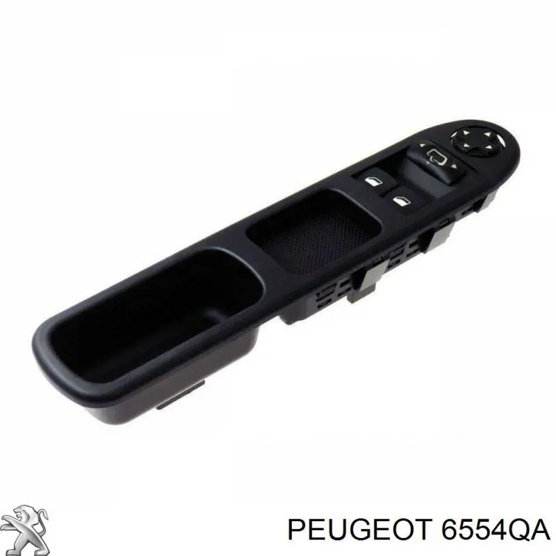 6554QA Peugeot/Citroen Unidade de botões dianteira esquerda de controlo de elevador de vidro
