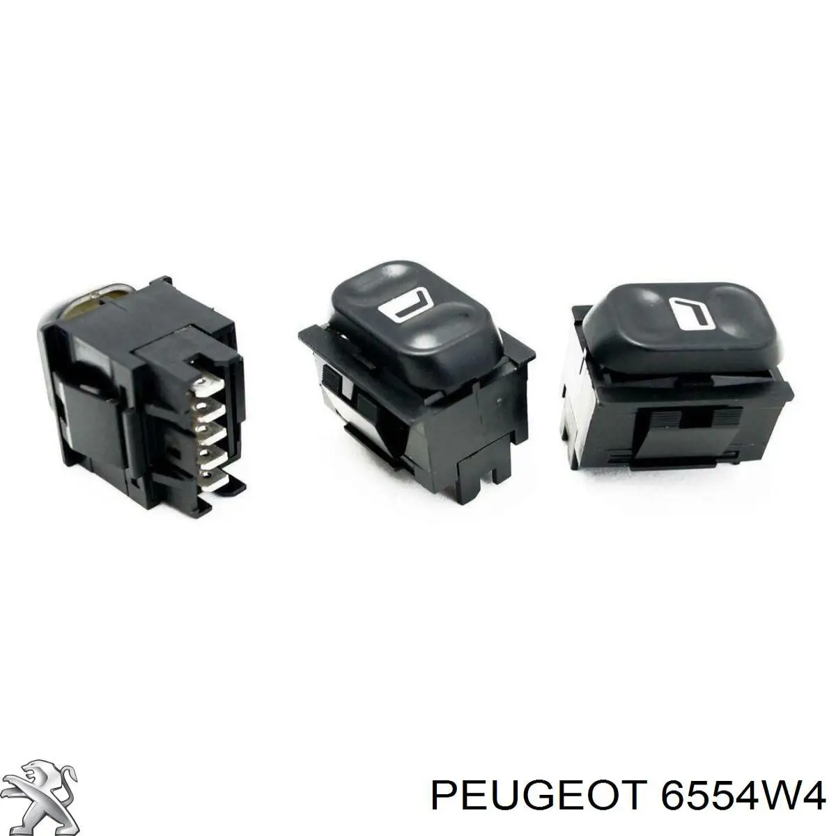 6554W4 Peugeot/Citroen Botão dianteiro esquerdo de ativação de motor de acionamento de vidro