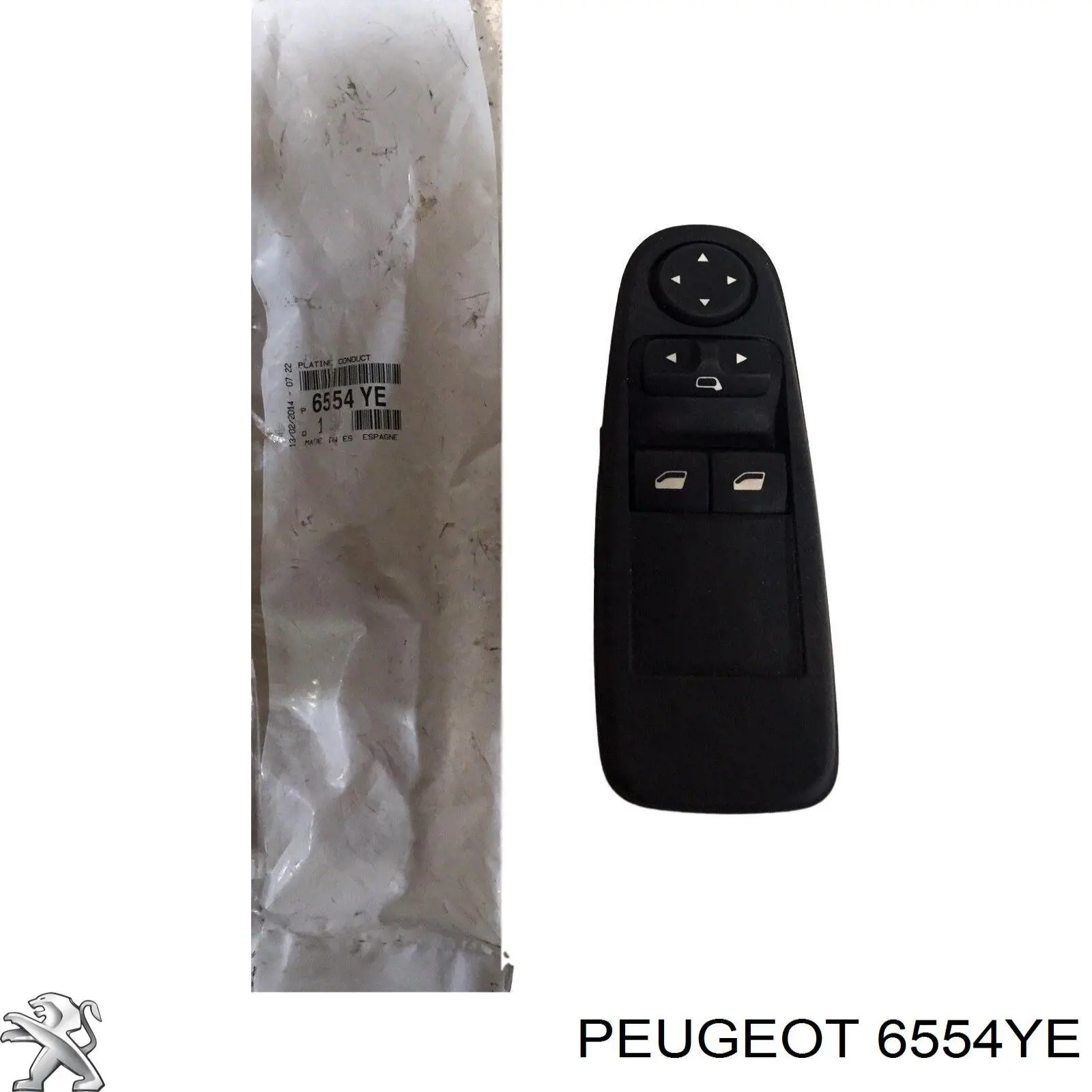 Unidade de botões dianteira esquerda de controlo de elevador de vidro Peugeot/Citroen 6554YE preço, a partir de 80,78 USD