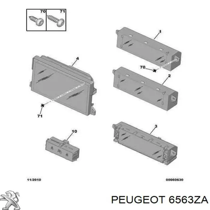 Mostrador multifuncional Peugeot/Citroen 6563ZA preço, a partir de 490,44 USD