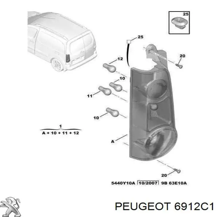  Peugeot/Citroen 6912C1 preço, a partir de  
