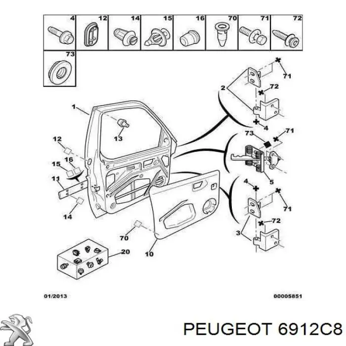  Peugeot/Citroen 6912C8 preço, a partir de  