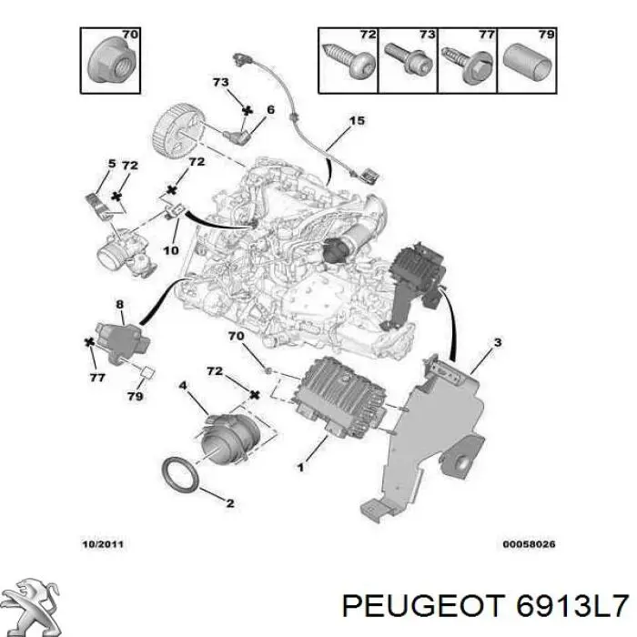  Peugeot/Citroen 6913L7 preço, a partir de 1,73 USD