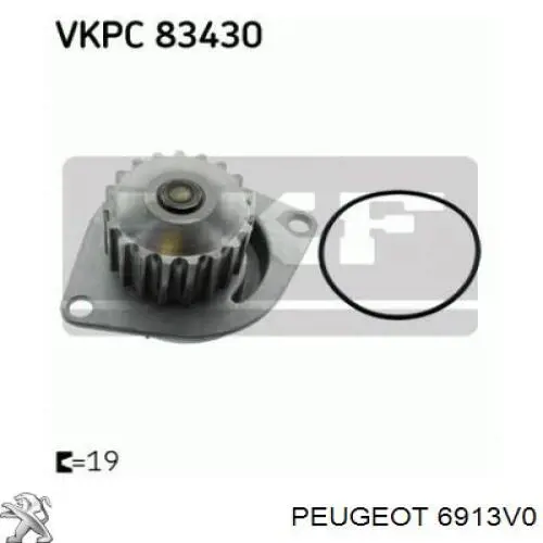 Compre 00006913V0 Peugeot/Citroen Parafuso do rolo de reguladora de tensão da correia do mecanismo de distribuição de gás