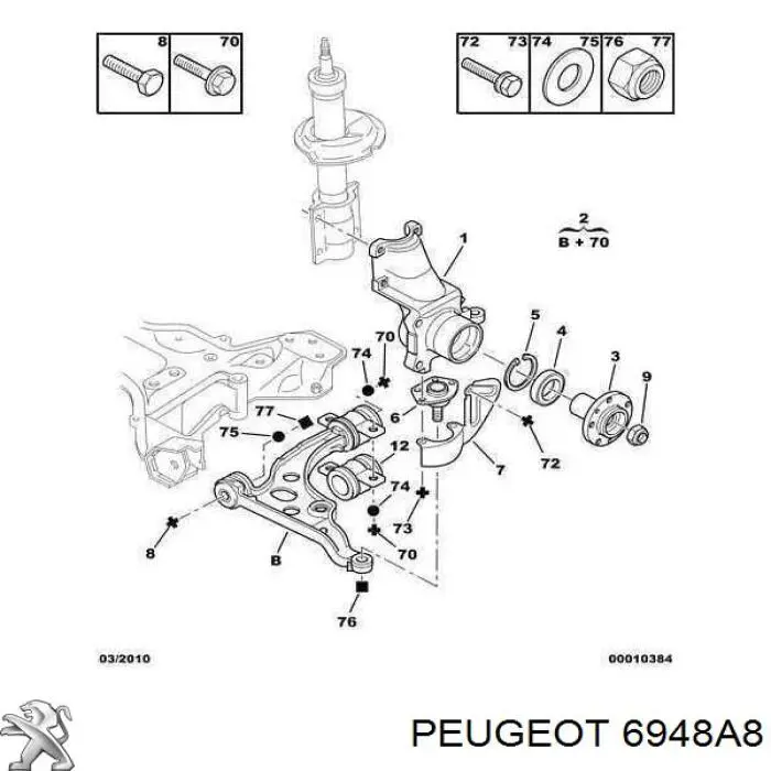  Peugeot/Citroen 6948A8 preço, a partir de  
