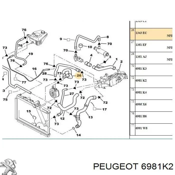  Peugeot/Citroen 00006981K2 preço, a partir de 1,69 USD