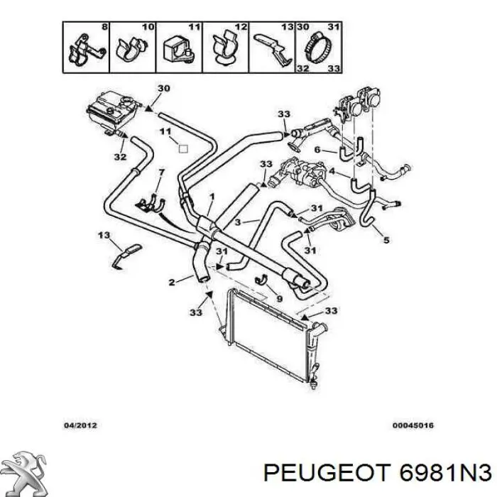 6981N3 Peugeot/Citroen 