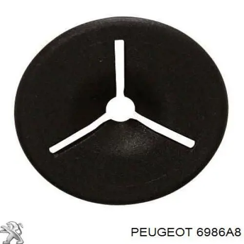 6986A8 Peugeot/Citroen Cápsula (prendedor) de fixação do forro do pára-choque do pára-lama traseiro