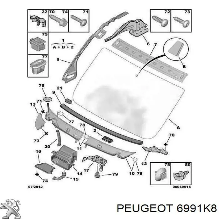  Peugeot/Citroen 6991K8 preço, a partir de 2,00 USD