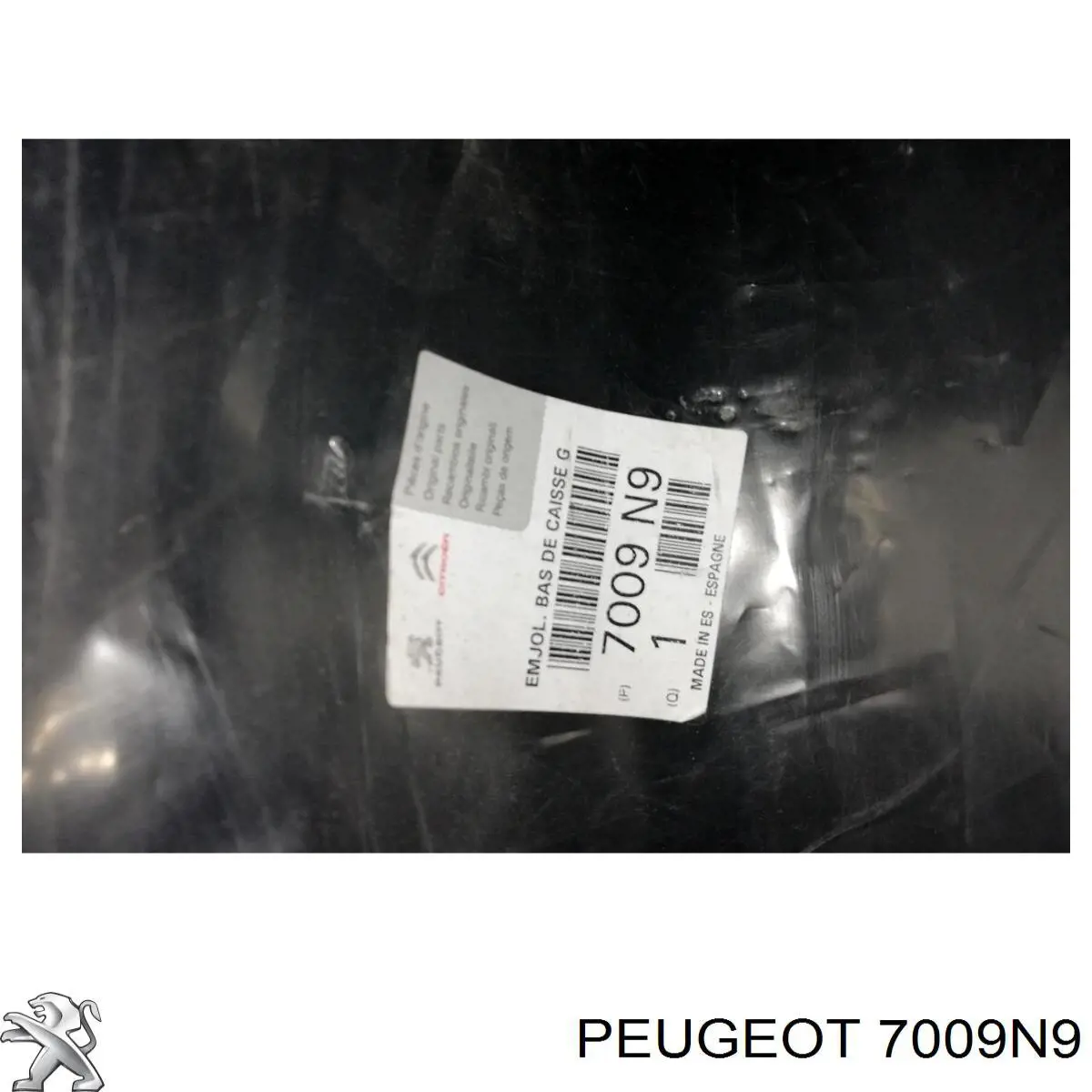 7009N9 Peugeot/Citroen Placa sobreposta (moldura) externa esquerda de acesso