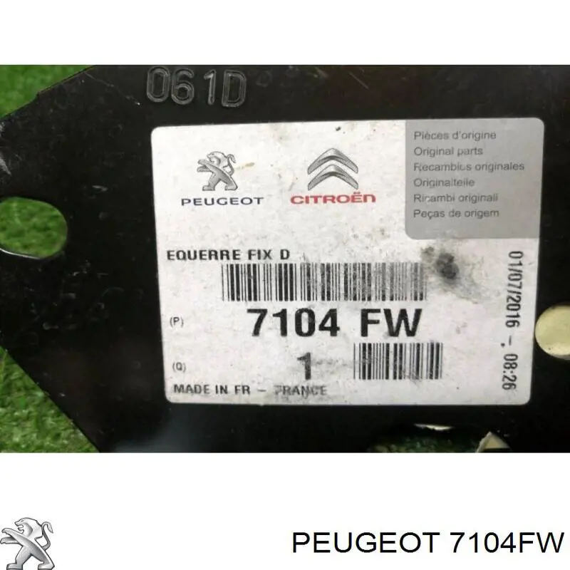 7104FW Peugeot/Citroen Consola direita do radiador
