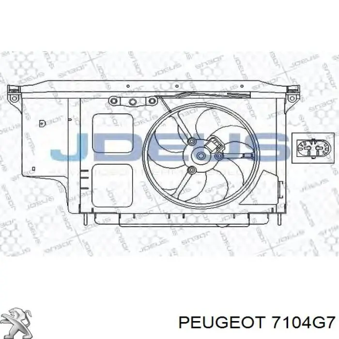 7104G7 Peugeot/Citroen Suporte do radiador montado (painel de montagem de fixação das luzes)