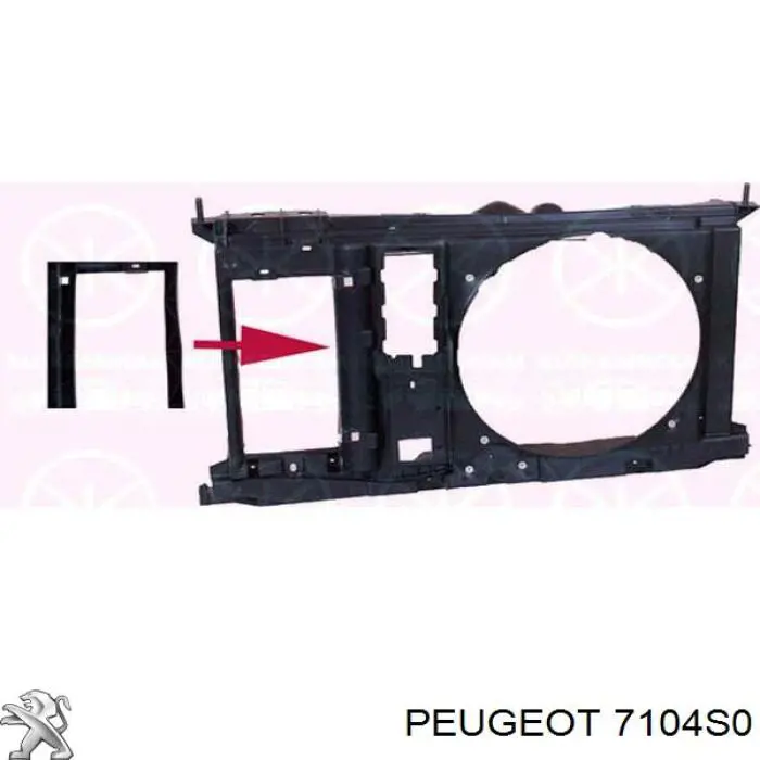 Suporte do radiador montado (painel de montagem de fixação das luzes) para Peugeot 307  3A, 3C