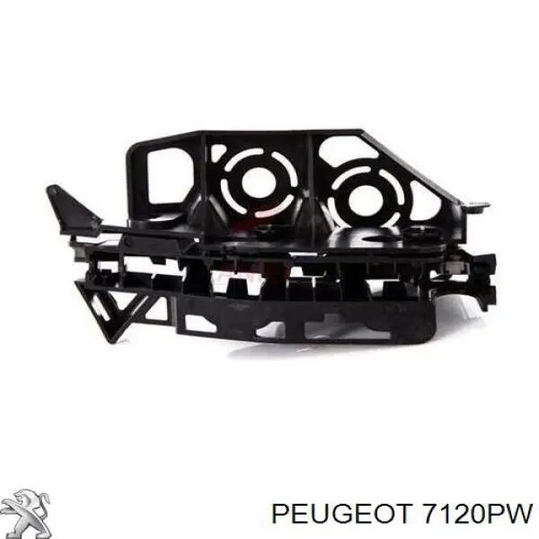7120PW Peugeot/Citroen Consola externa direita do pára-choque dianteiro