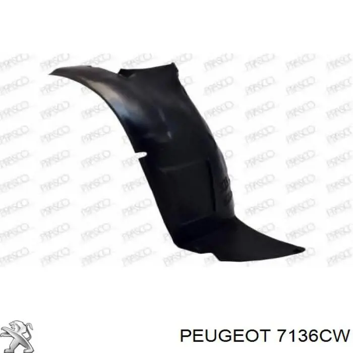 Guarda-barras direito dianteiro do pára-lama dianteiro Peugeot/Citroen 7136CW preço, a partir de 26,45 USD