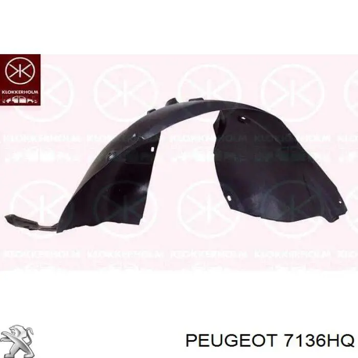 Guarda-barras esquerdo do pára-lama dianteiro Peugeot/Citroen 7136HQ preço, a partir de 42,08 USD