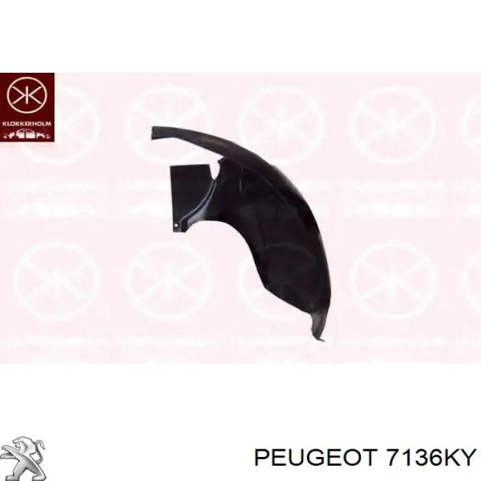 Compre 7136KY Peugeot/Citroen Guarda-barras direito do pára-lama dianteiro
