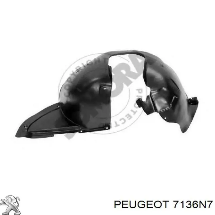 Guarda-barras direito do pára-lama dianteiro Peugeot/Citroen 7136N7 preço, a partir de 23,68 USD