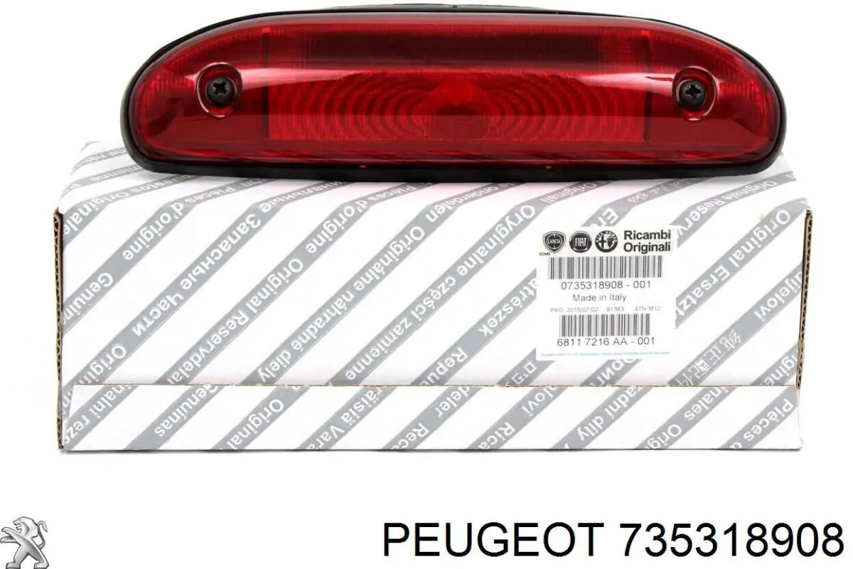 Sinal de parada traseiro adicional 0735318908 Fiat/Alfa/Lancia