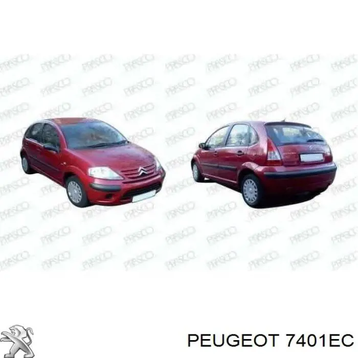 Pára-choque dianteiro Peugeot/Citroen 7401EC preço, a partir de 79,38 USD