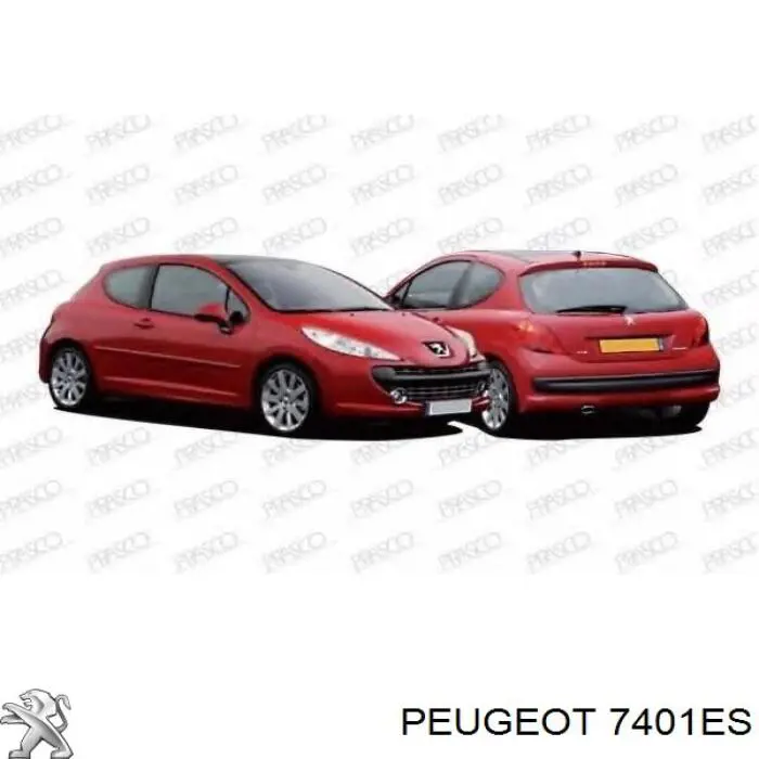 7401ES Peugeot/Citroen Pára-choque dianteiro