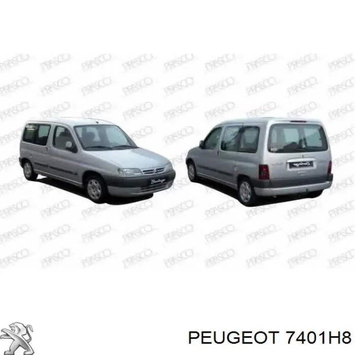 Compre 7401H8 Peugeot/Citroen Pára-choque dianteiro