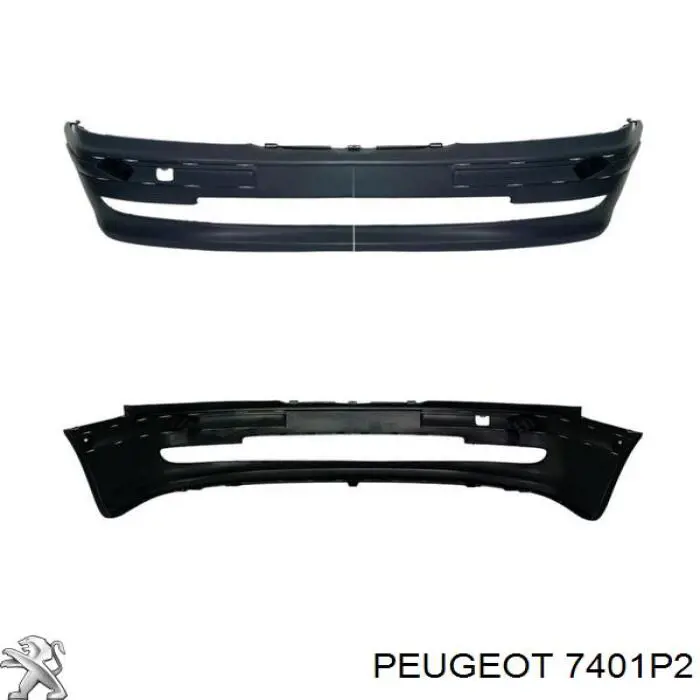 Compre 7401P2 Peugeot/Citroen Pára-choque dianteiro